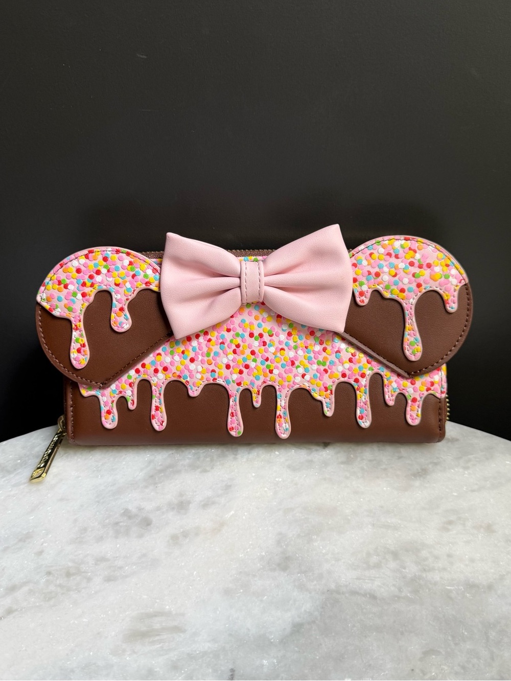 NWOT Loungefly Disney Minnie Mouse Chocolate Lollipop Ears Wallet 🎀